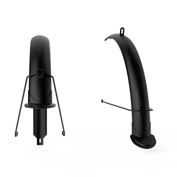A black bicycle tire and tube with a fork.